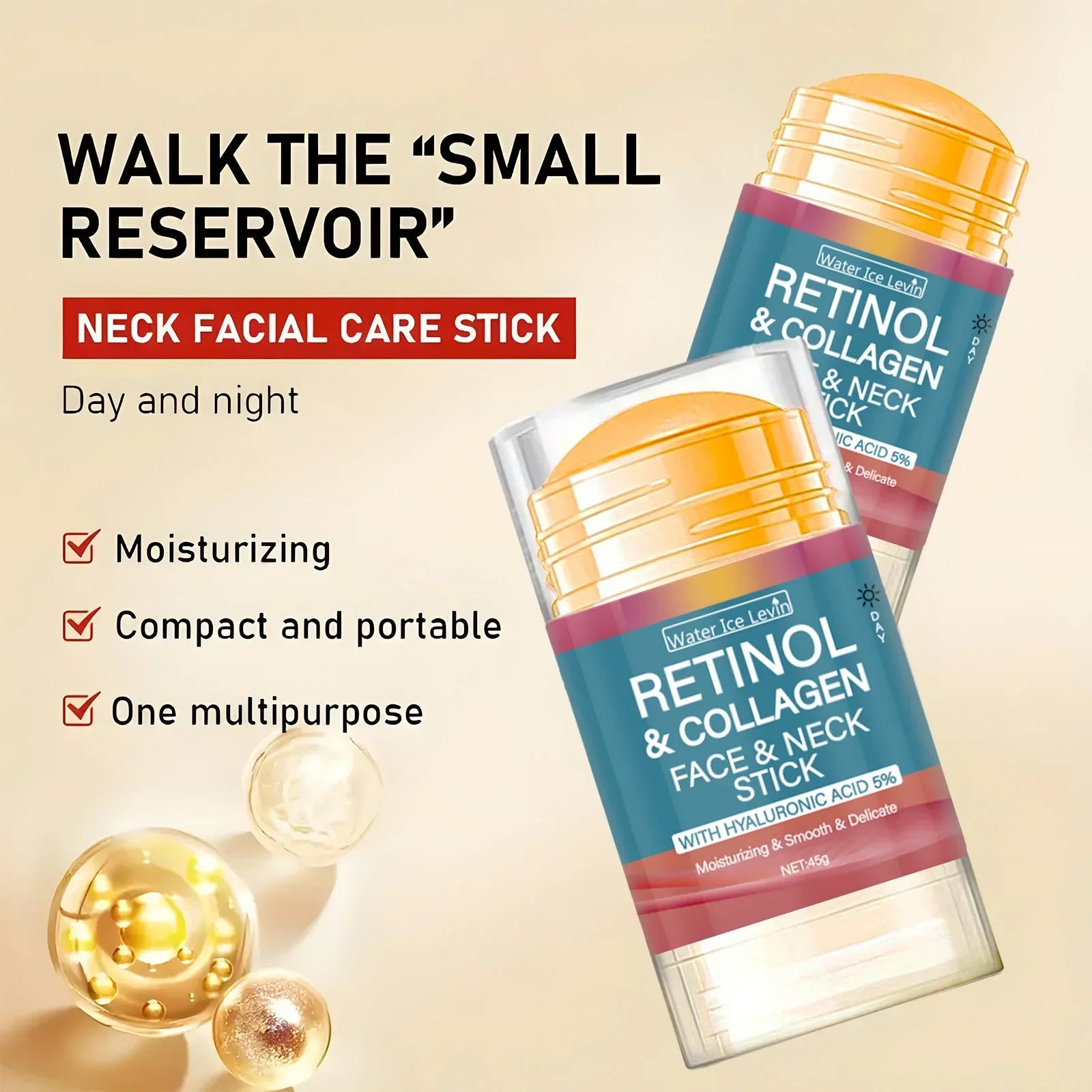 Retinol Lifting Firming Cream Stick Collagen Smooth Wrinkles Face Cream for Moisturizer Whitening Brighten Skin Product