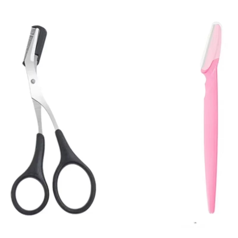 Eyebrow Trimmer Scissor Beauty Products for Women Eyebrow Scissors with Comb Stainless Steel Makeup Tools Beauty Scissors