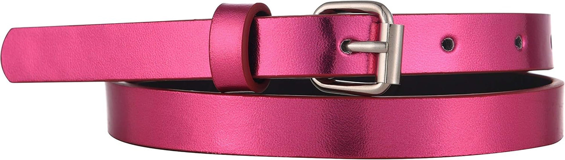 3 Pack Belts for Girls Rainbow Black Silver